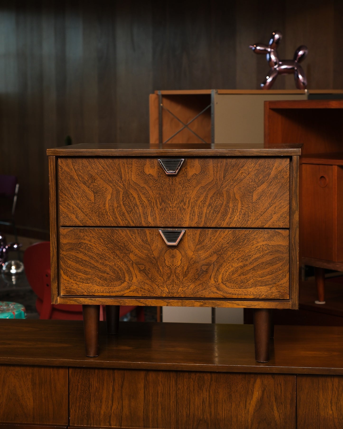 MCM Walnut Nightstand By Treco