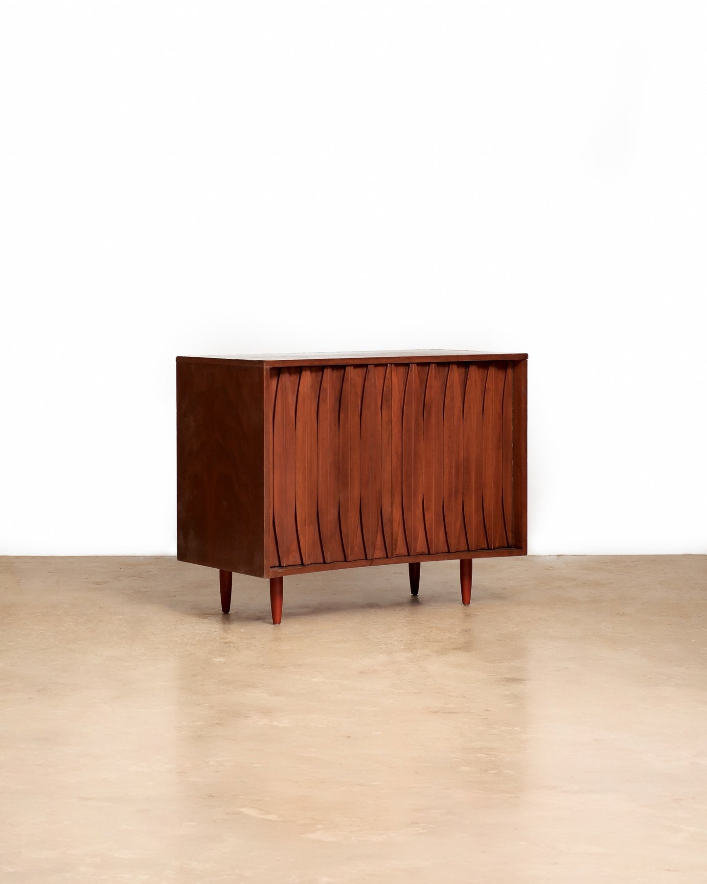 MCM Brutalist Dark Walnut Dresser