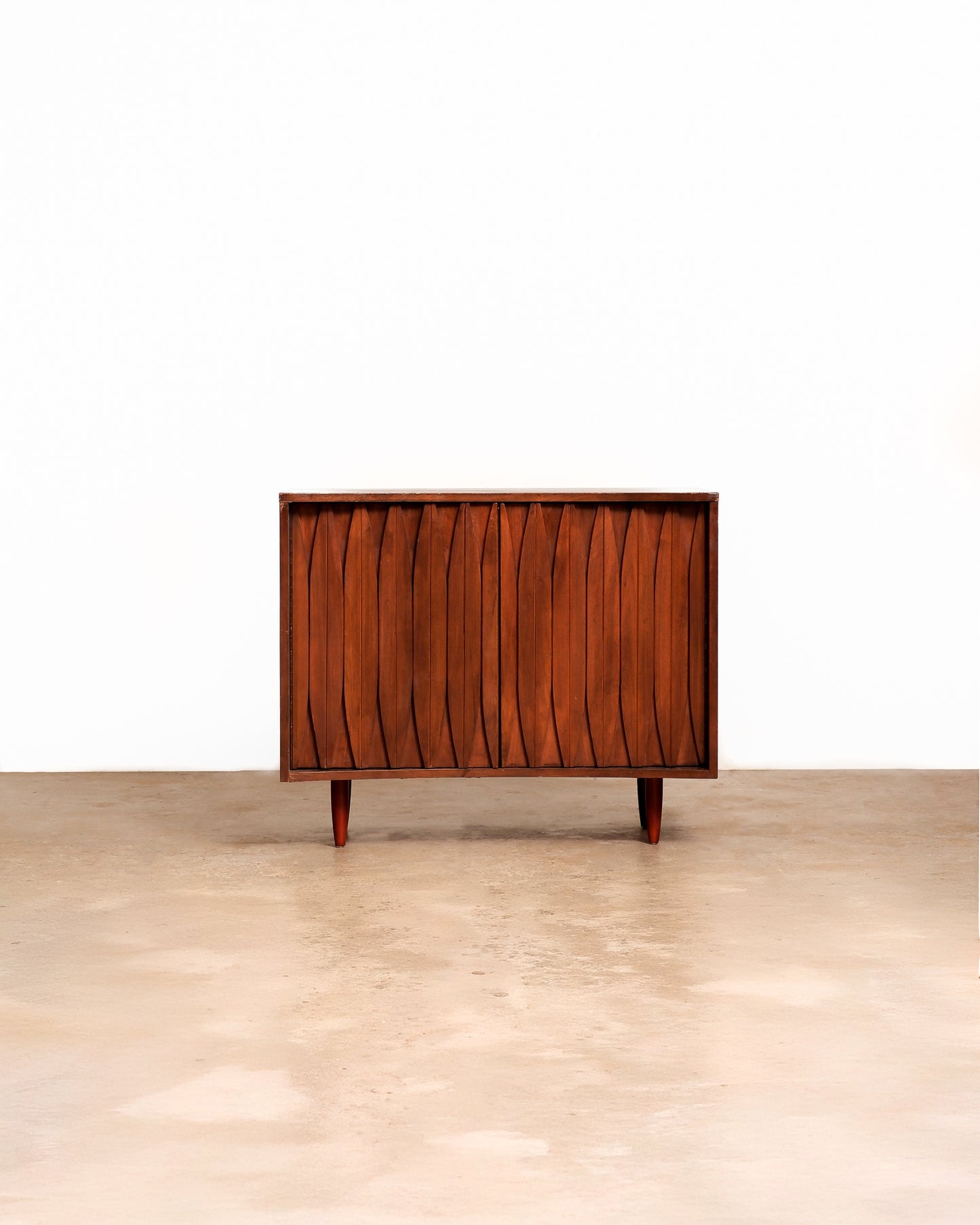 MCM Brutalist Dark Walnut Dresser