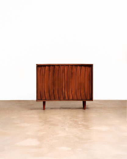 MCM Brutalist Dark Walnut Dresser