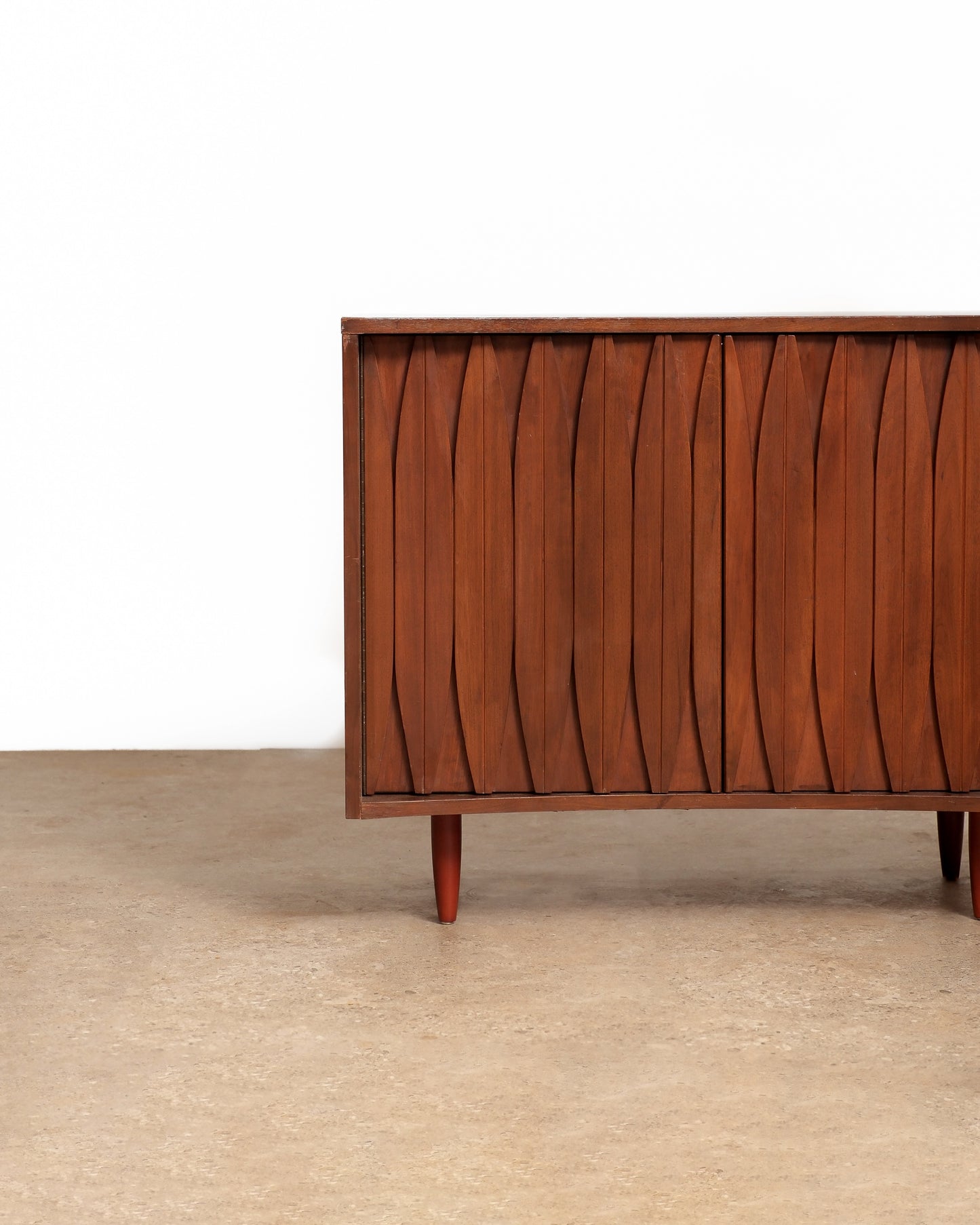 MCM Brutalist Dark Walnut Dresser