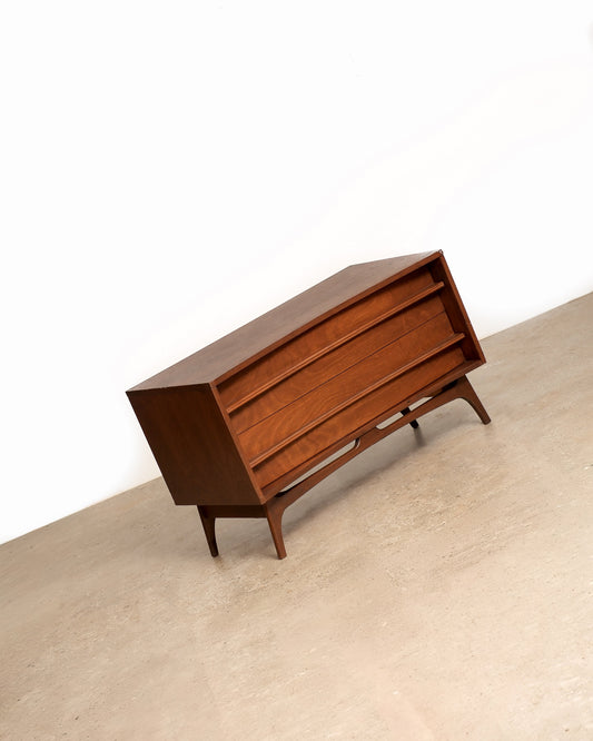 MCM Dark Walnut Modernist Dresser