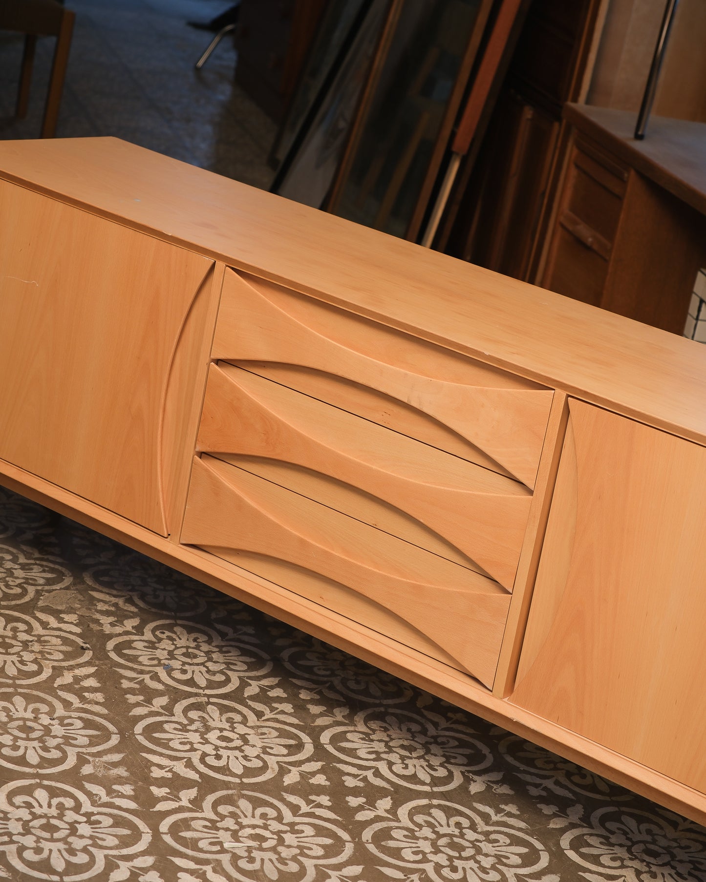 MCM Style Oak Credenza By Edimass