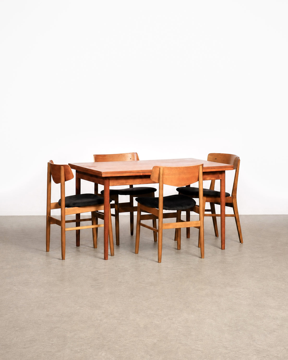 Chair shown from the front, highlighting the bentwood backrest curve.