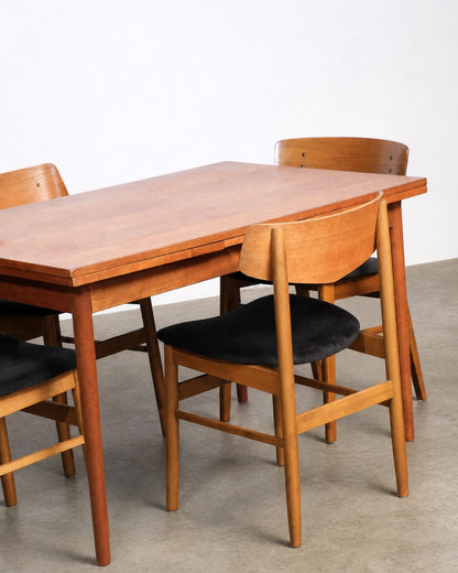 Close-up of the wood grain and finish on the tabletop surface.