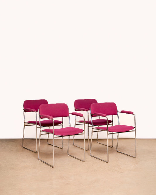 Purple Chrome Chair Set