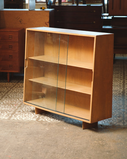 MCM Birch Glass Cabinet by Jan Kuypers for Imperial Furniture