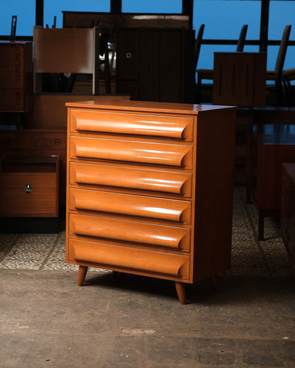 MCM Birch Tallboy Dresser (1958)