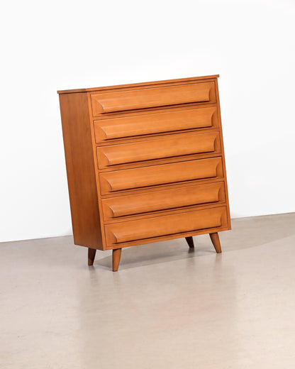 MCM Birch Tallboy Dresser (1958)
