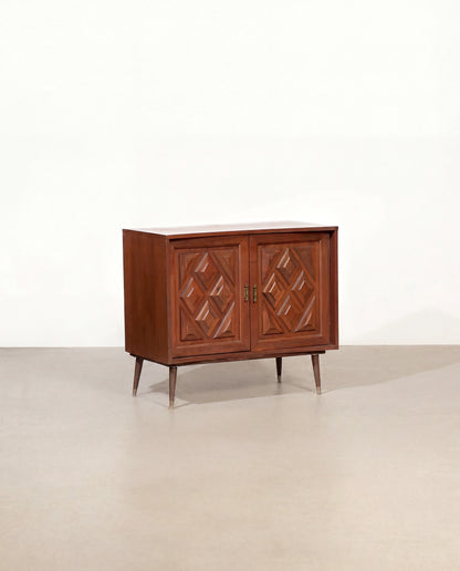 MCM Brutalist Dark Walnut Dresser