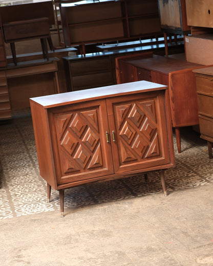 MCM Brutalist Dark Walnut Dresser