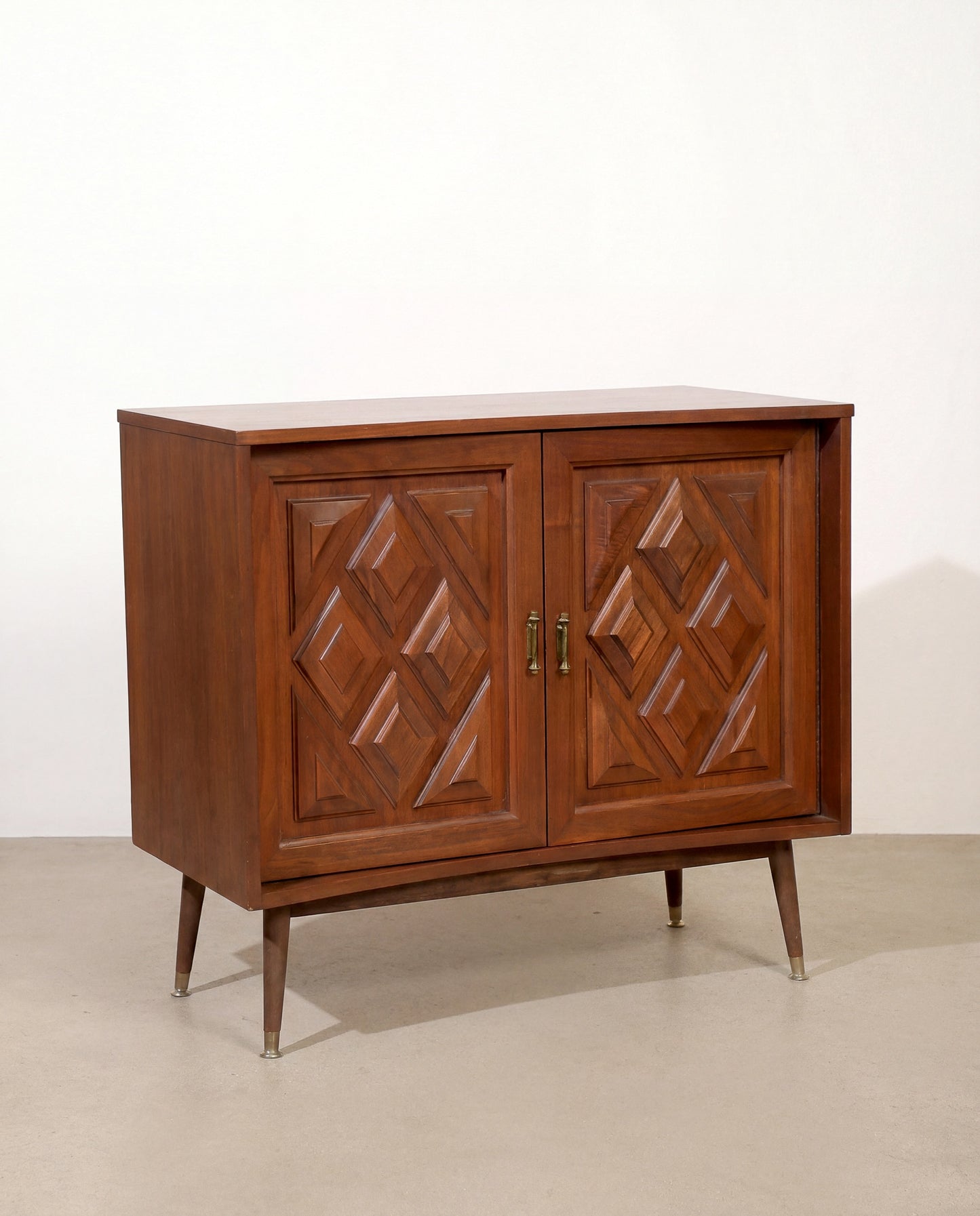 MCM Brutalist Dark Walnut Dresser