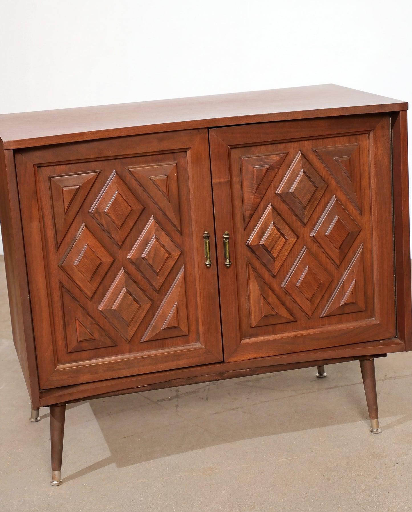 MCM Brutalist Dark Walnut Dresser