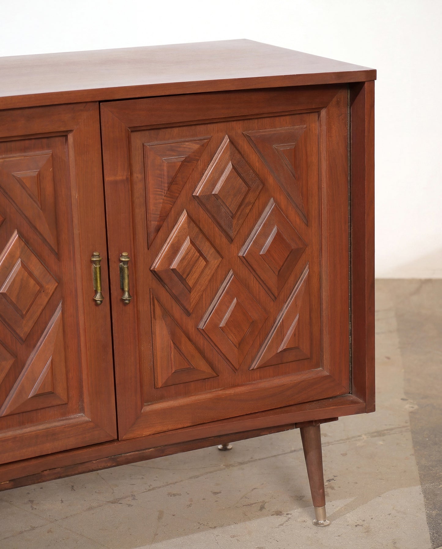 MCM Brutalist Dark Walnut Dresser