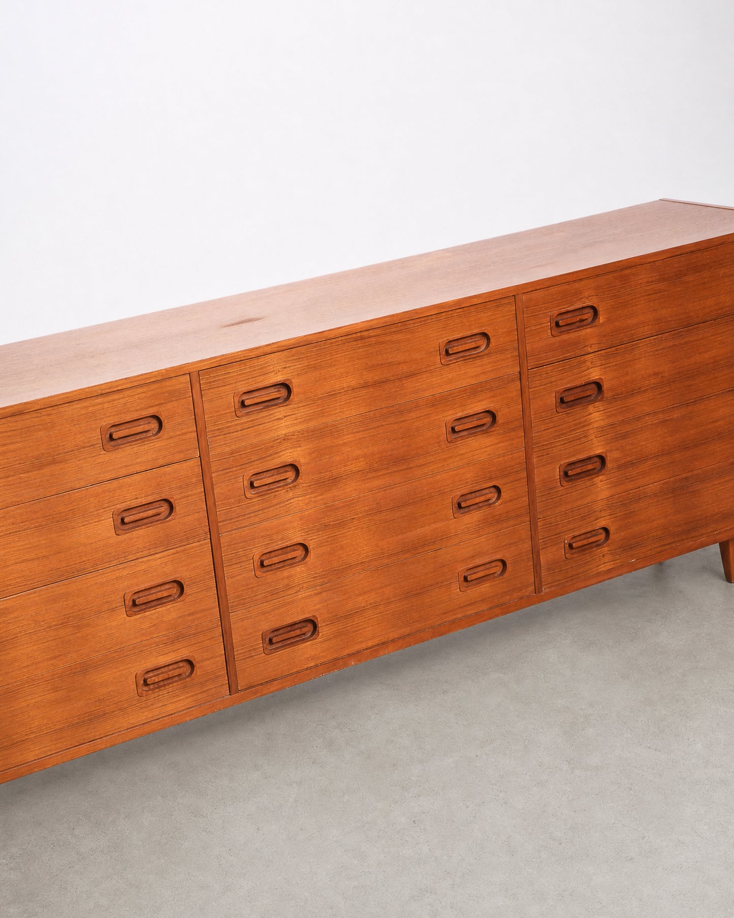 MCM Danish Teak 12-Drawer Dresser by Dyrlund