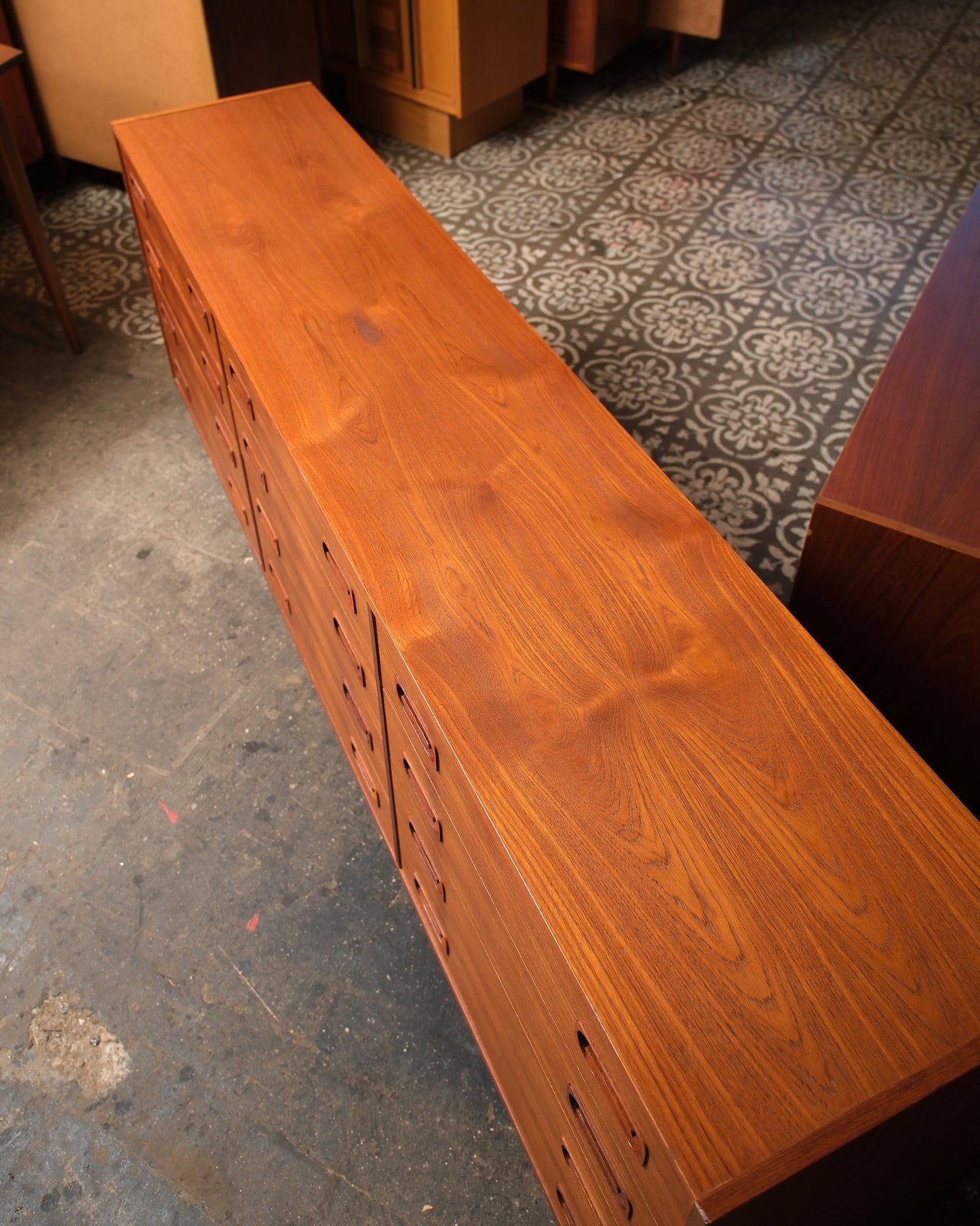 MCM Danish Teak 12-Drawer Dresser by Dyrlund