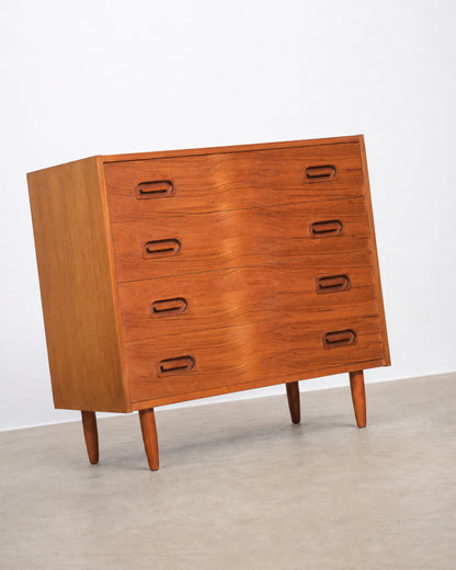 Mid-Century Modern Danish Teak 4-Drawer Dresser by Dyrlund