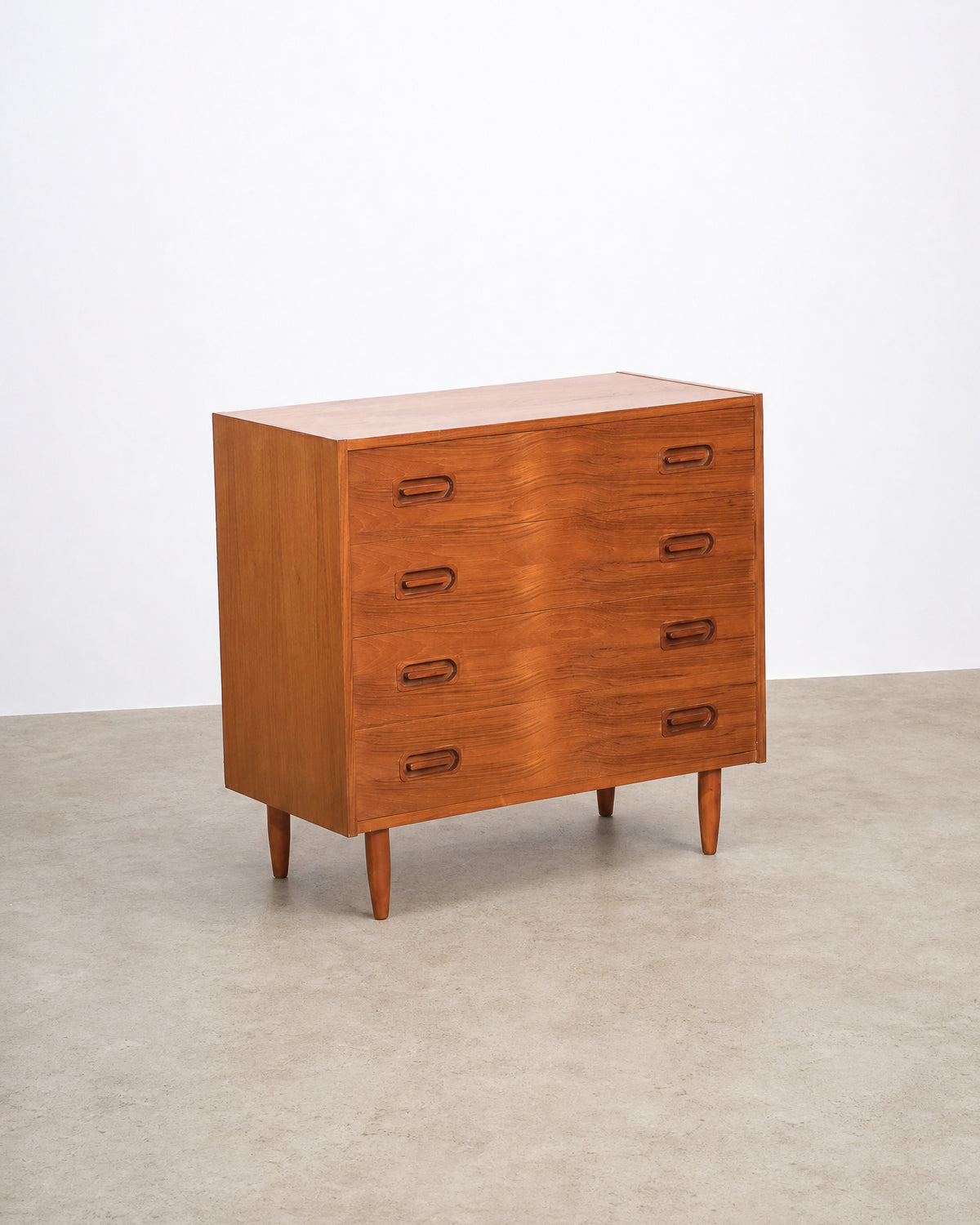 Mid-Century Modern Danish Teak 4-Drawer Dresser by Dyrlund