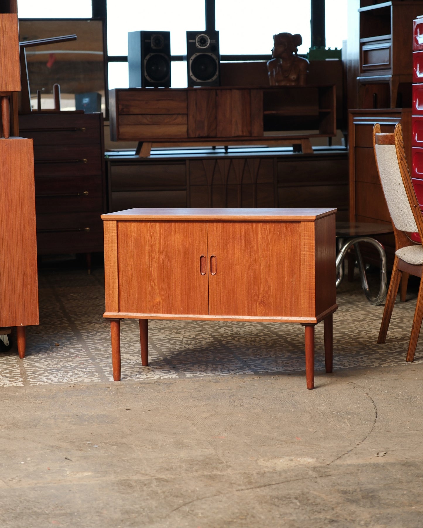 MCM Danish Teak Cabinet / Vinyl Holder