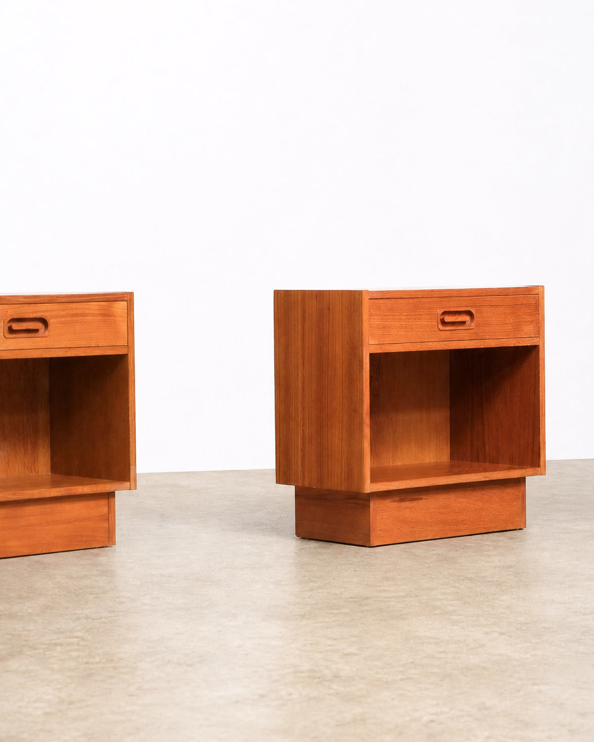 Mid-Century Modern Danish Teak Nightstand Set by Dyrlund