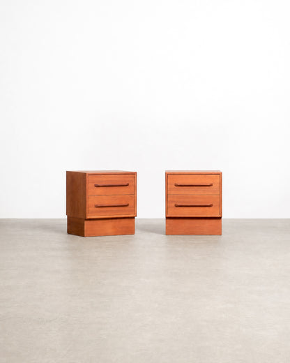 MCM Danish Teak Nightstand Set