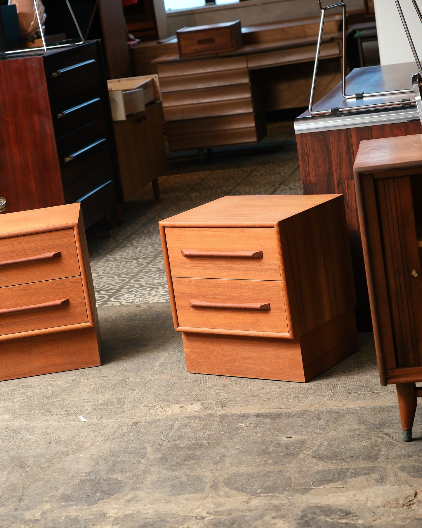 MCM Danish Teak Nightstand Set