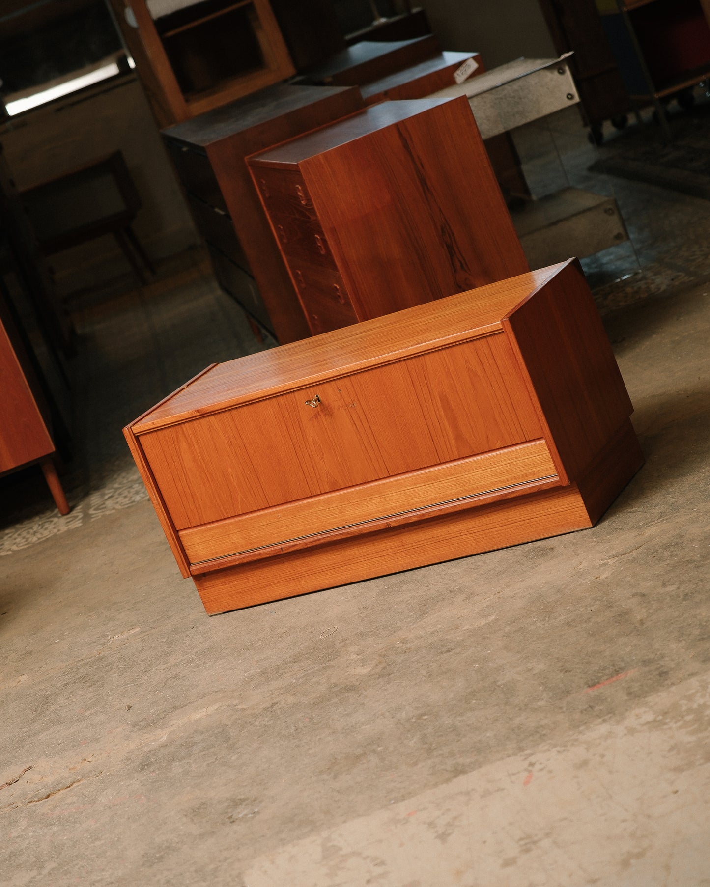 MCM Danish Teak Record Player Cabinet