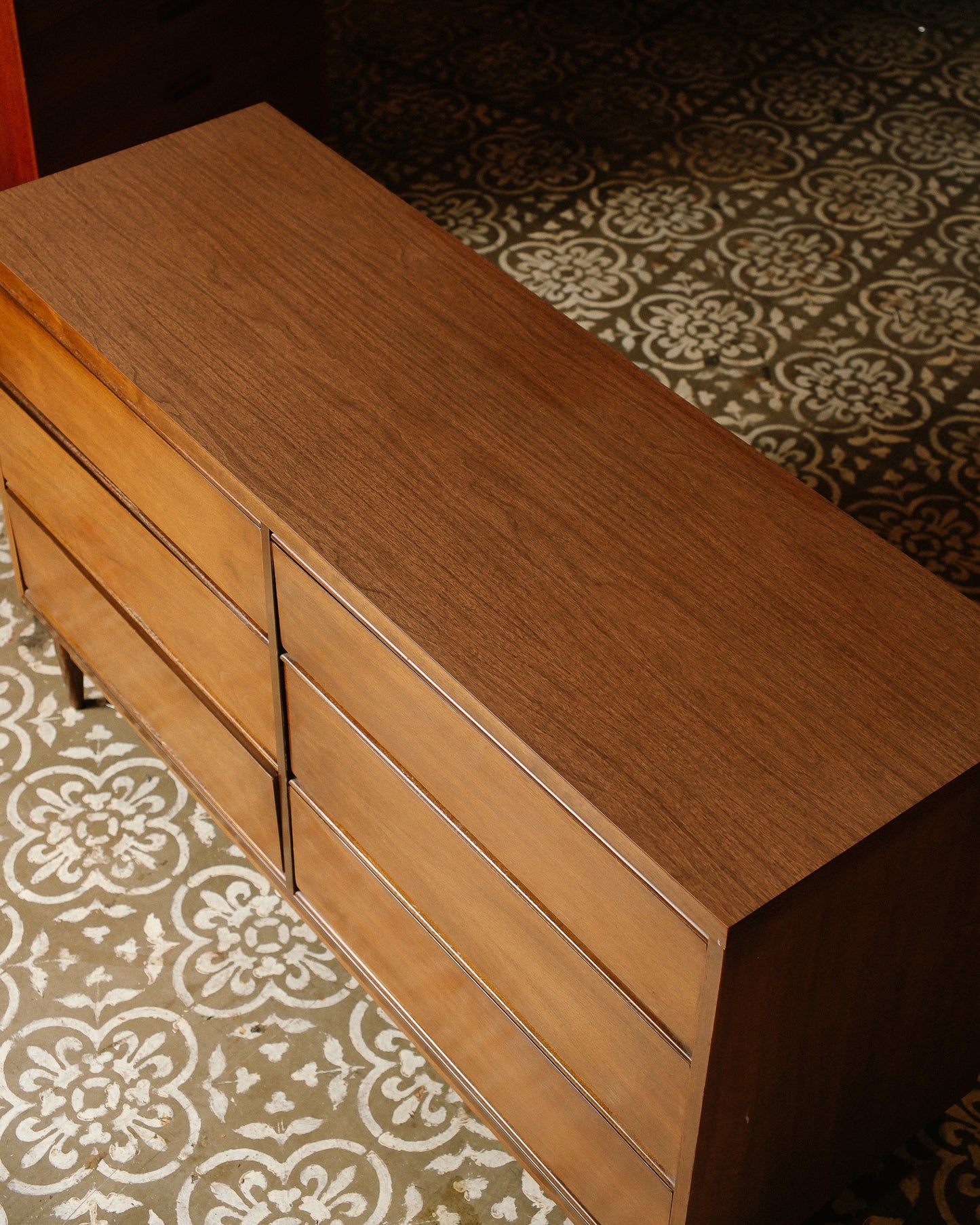 MCM Dark Walnut 6-Drawer Dresser