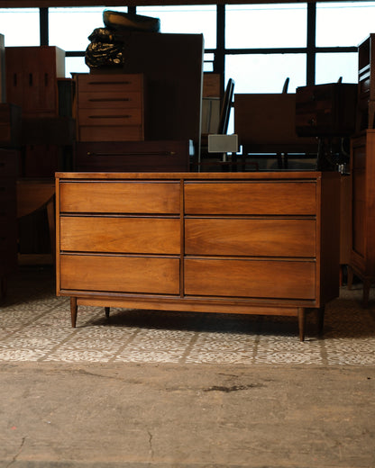 MCM Dark Walnut 6-Drawer Dresser