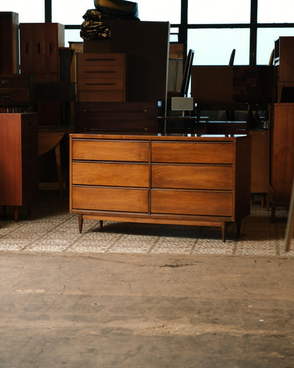 MCM Dark Walnut 6-Drawer Dresser