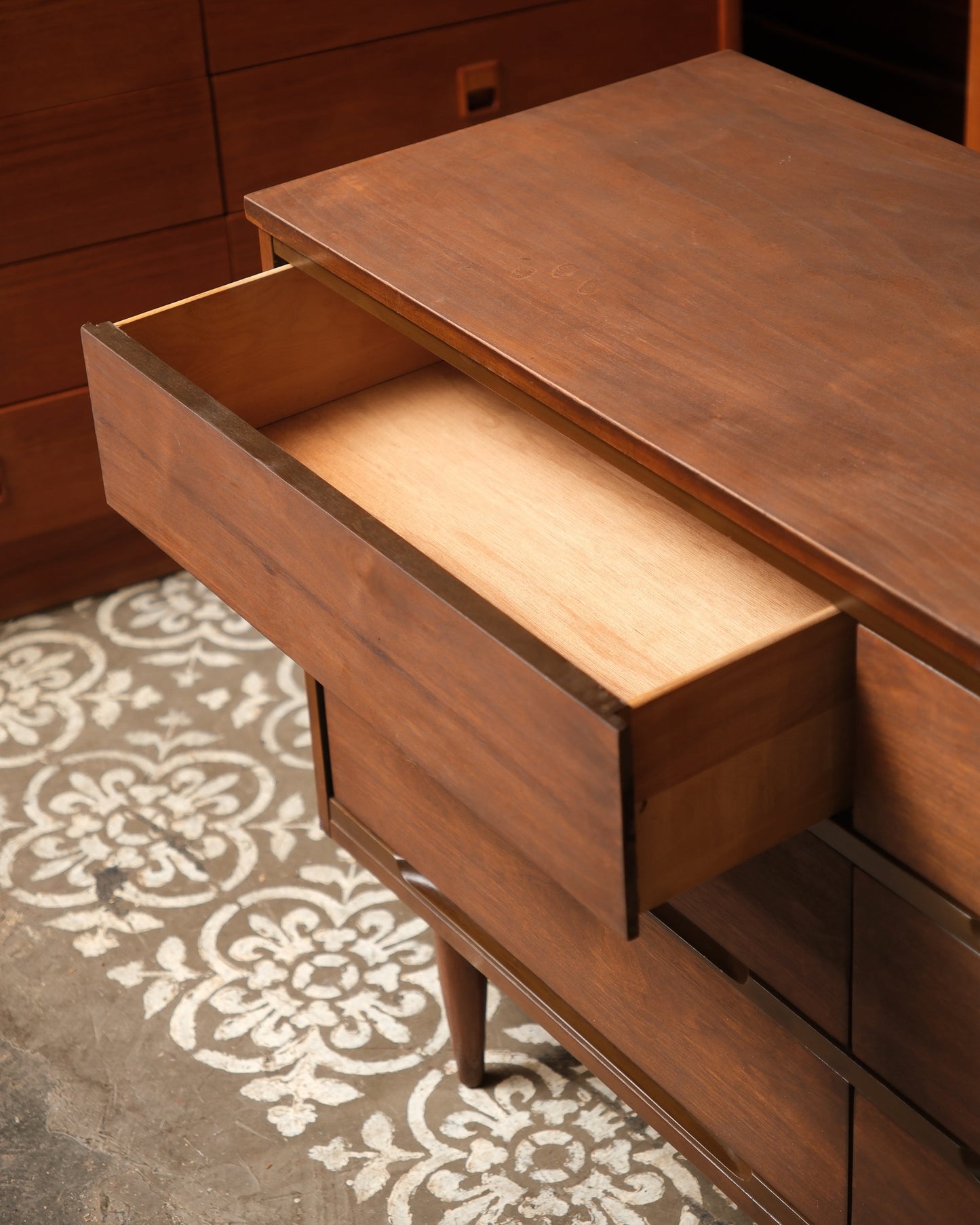 MCM Dark Walnut 6-Drawer Dresser
