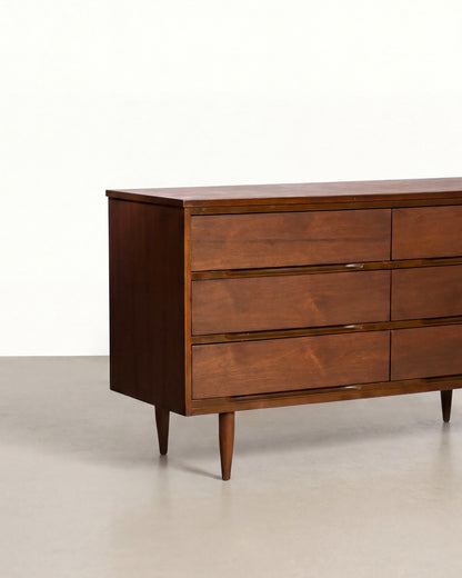 MCM Dark Walnut 6-Drawer Dresser