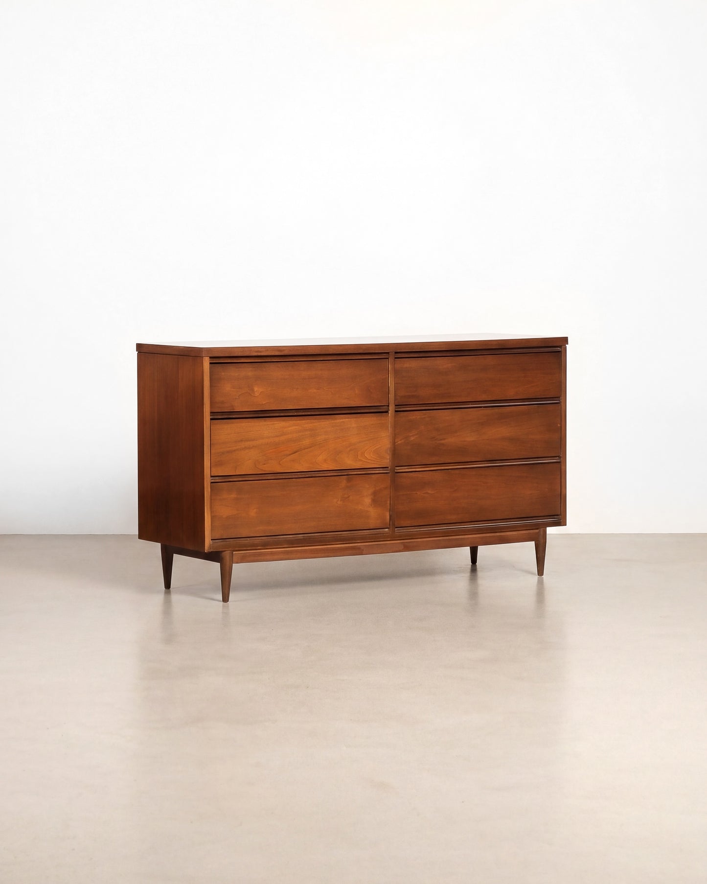 MCM Dark Walnut 6-Drawer Dresser