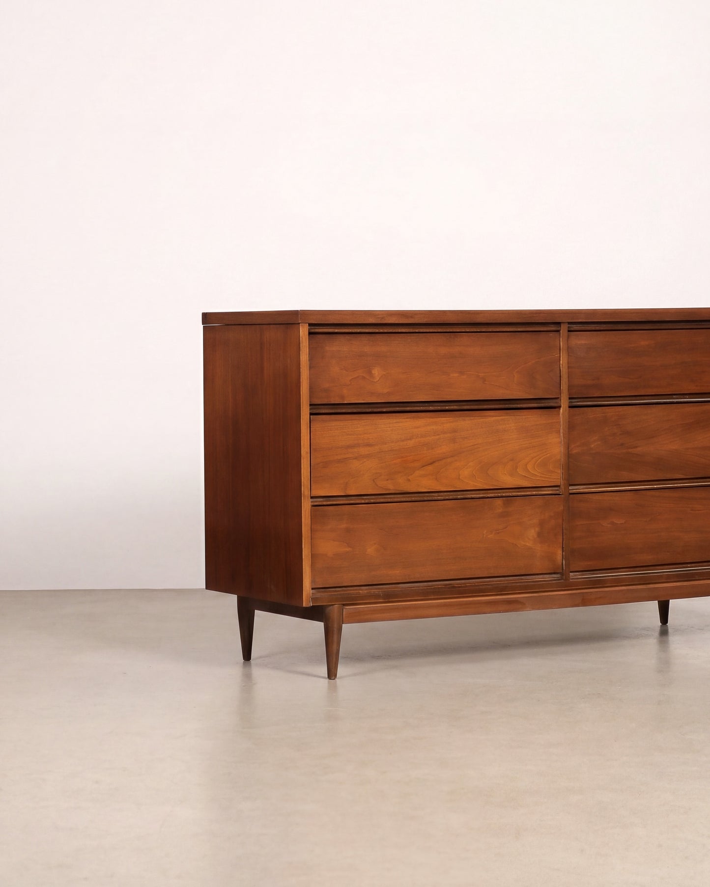 MCM Dark Walnut 6-Drawer Dresser