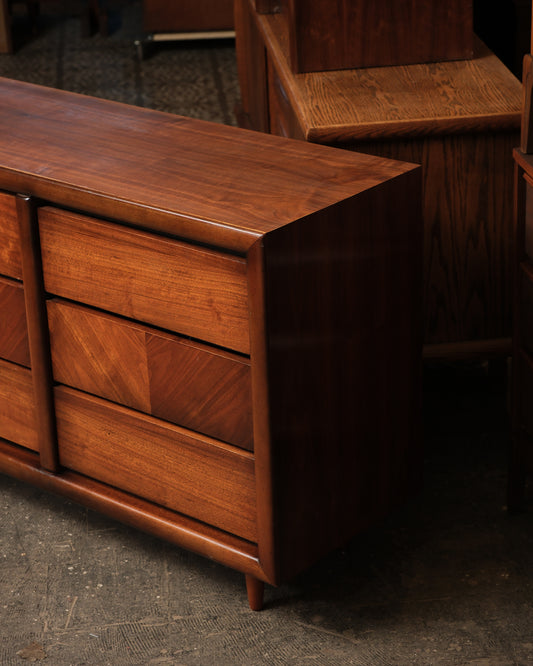 MCM Dark Walnut 9-Drawer Dresser / Credenza by Lane Furniture