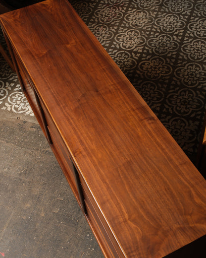 MCM Dark Walnut 9-Drawer Dresser / Credenza by Lane Furniture