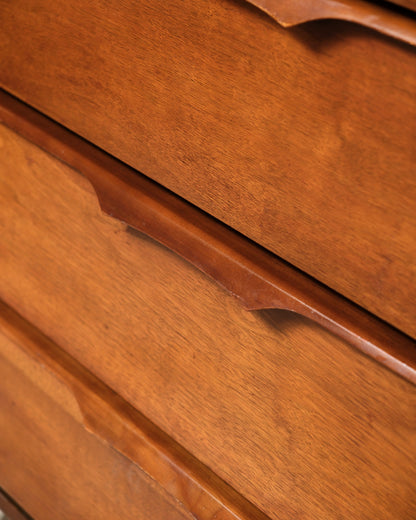 MCM Dark Walnut 9-Drawer Dresser by Vic Art (1967)