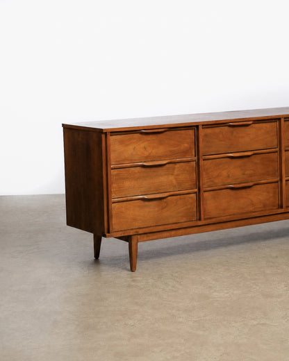 Close-up of drawer front grain patterns and pull shape