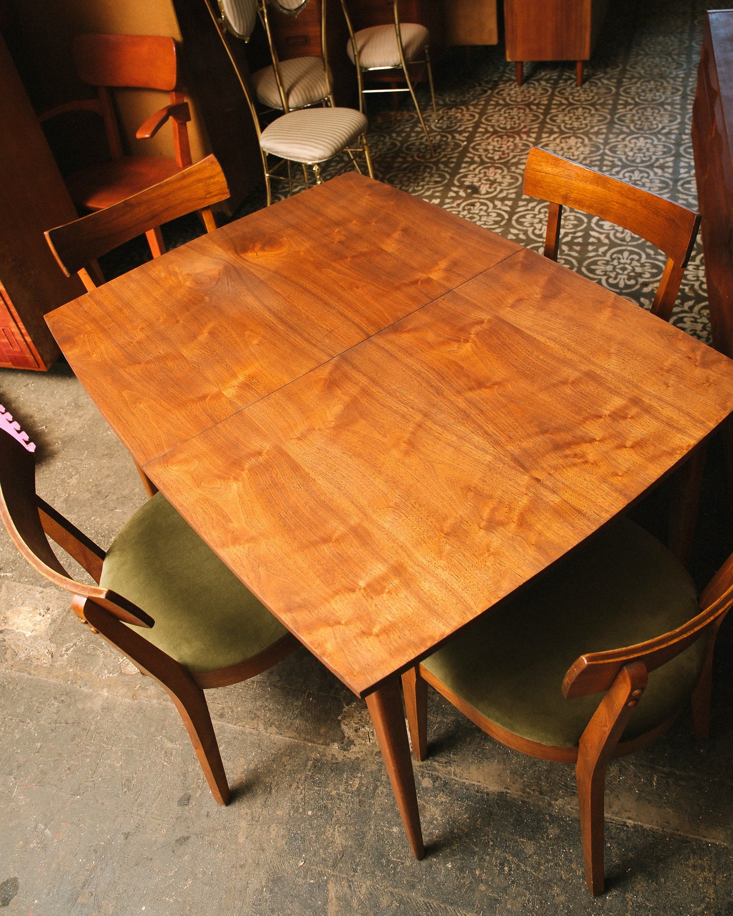 MCM Dark Walnut Dining Set by KF Furniture