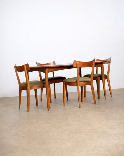 MCM Dark Walnut Dining Set by KF Furniture