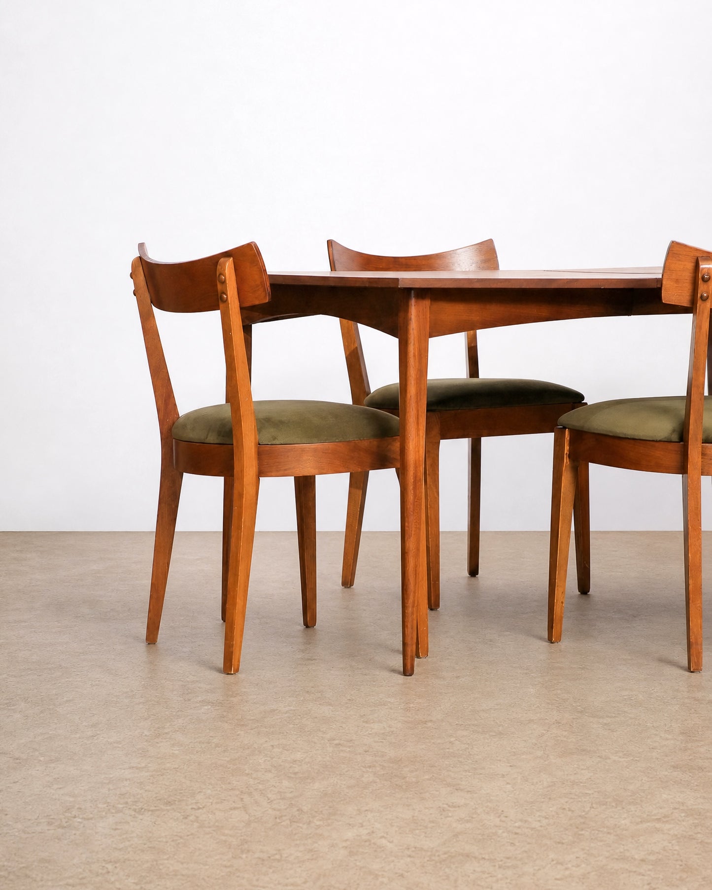 MCM Dark Walnut Dining Set by KF Furniture