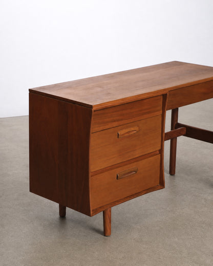 MCM Solid Teak Desk by Jan Kuypers for Imperial Furniture (1950s)