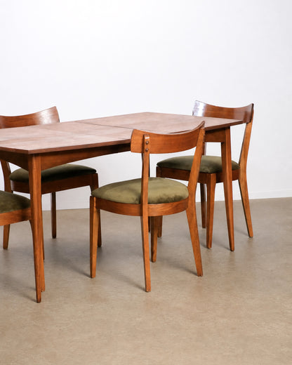 MCM Dark Walnut Dining Set by KF Furniture