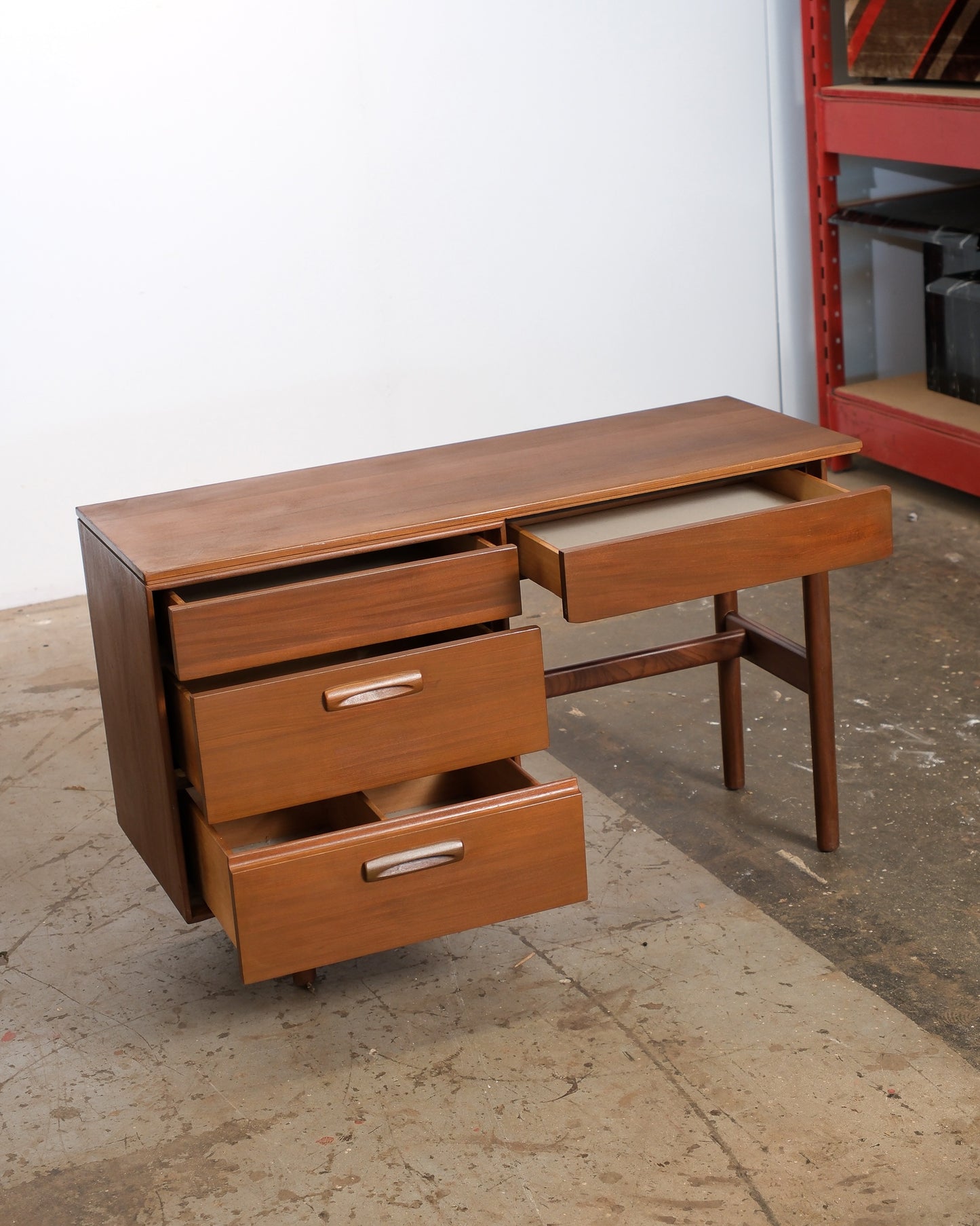 MCM Solid Teak Desk by Jan Kuypers for Imperial Furniture (1950s)