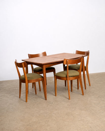 MCM Dark Walnut Dining Set by KF Furniture