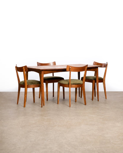 MCM Dark Walnut Dining Set by KF Furniture