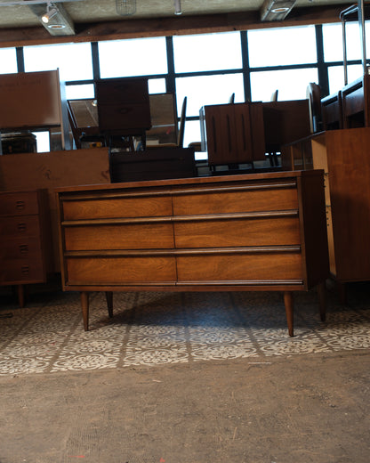 MCM Dark Walnut Dresser by Bassett Furniture