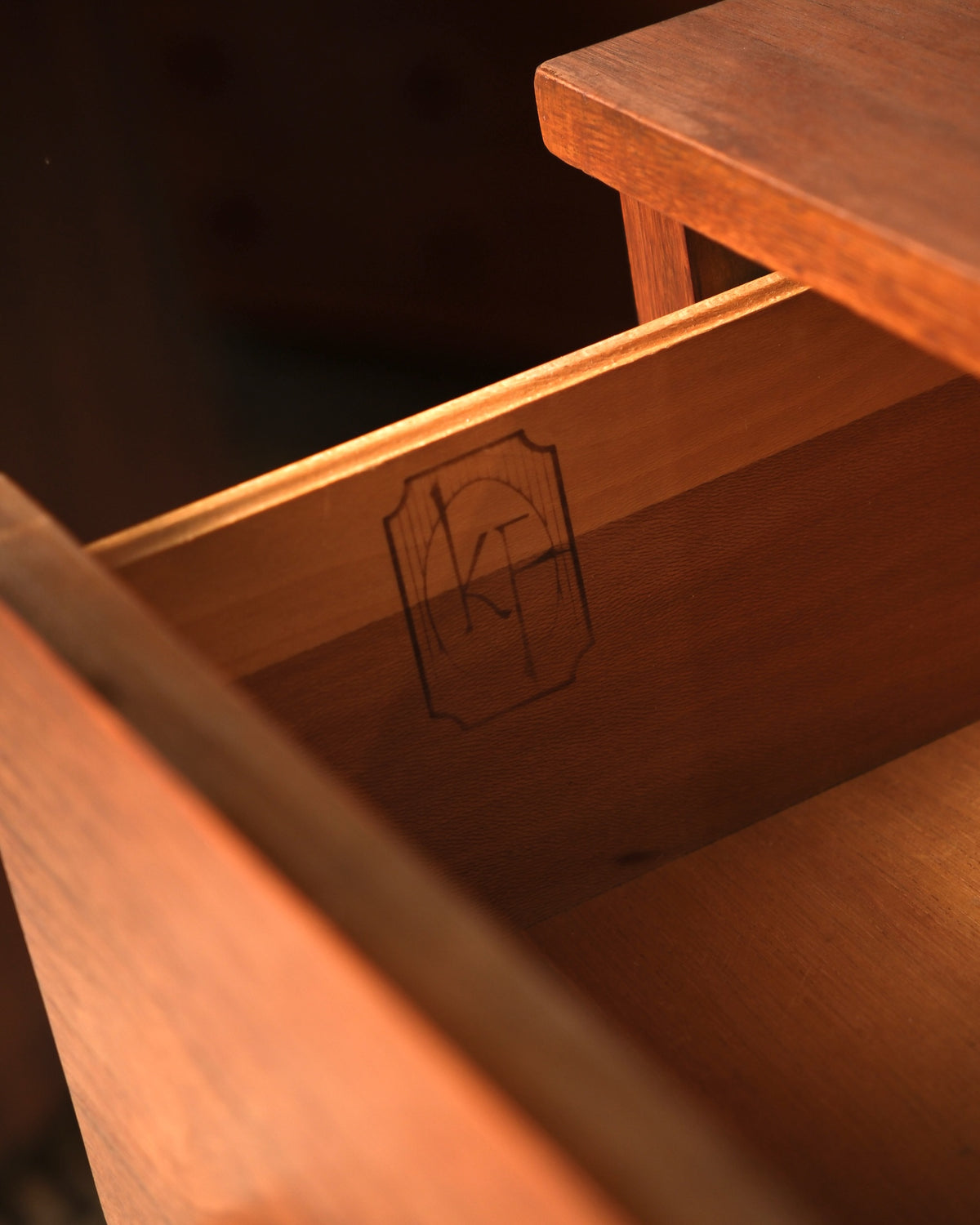 Mid-Century Modern Dark Walnut Dresser by KF Furniture