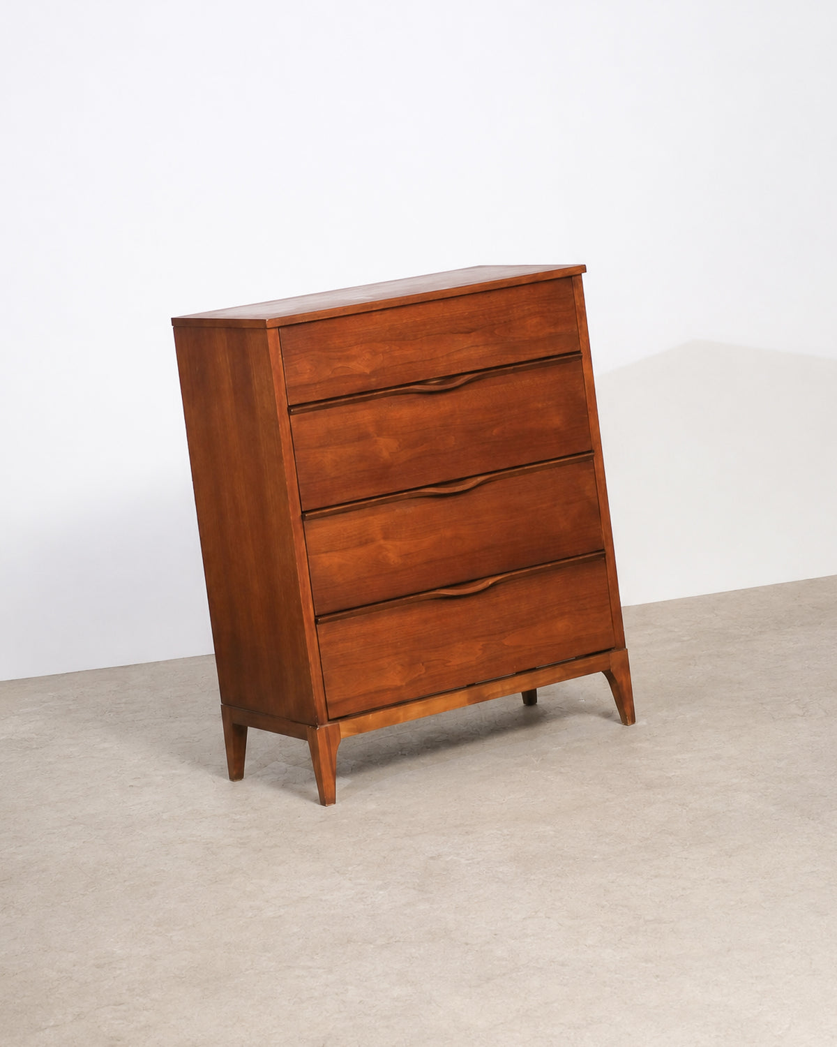 Mid-Century Modern Dark Walnut Dresser by KF Furniture