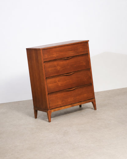 Mid-Century Modern Dark Walnut Dresser by KF Furniture